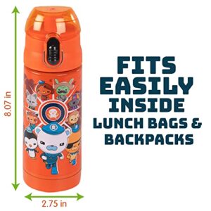 Octonauts Above & Beyond Orange Stainless Steel 13 oz Insulated Water Bottle for Kids - Spill Proof Lid, Easy to Use, Reusable - Keep Liquids Hot/Cold For Hours -Perfect for Travel, School, On-The-Go