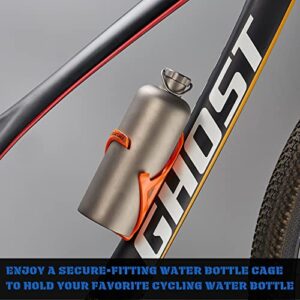 Corki Cycles Bike Water Bottle Holder, Right Side Load Water Bottle Cage for Road Bikes & Mountain Bikes - Orange - 2PACK