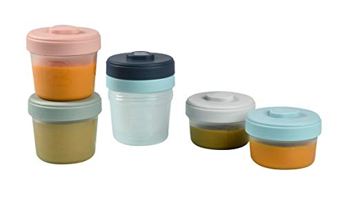 BEABA Clip Containers, Food Storage Containers, Baby Food Storage Containers with Lid, Baby Food and Toddler Snack Containers, Baby Essentials, (Small)