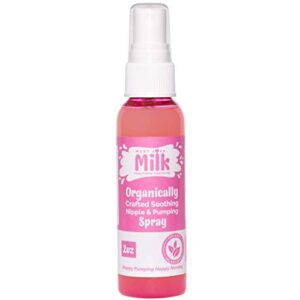 mustlovemilk soothing organic hydrating nipple spray - breastfeeding and pumping essential - calming alternative to nipple balms and butter