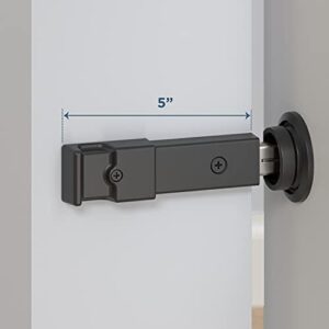 National Hardware N700-150 Barn Door Lock, 5" x 1-1/4" x 3/4", Matte Black