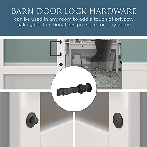 National Hardware N700-150 Barn Door Lock, 5" x 1-1/4" x 3/4", Matte Black