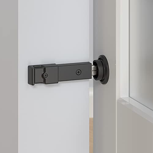 National Hardware N700-150 Barn Door Lock, 5" x 1-1/4" x 3/4", Matte Black