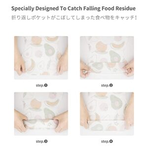 Poksun Baby and Infant Disposable Travel Bibs - Soft, Leakproof, for Toddlers Babies, Feeding, Traveling, (60PCS) Fruit