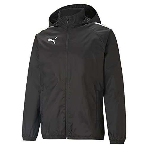 PUMA Men's TeamLIGA All Weather Jacket, Black/Black, M