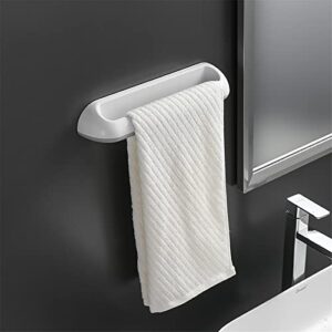 austy hand towel bar self adhesive wall mounted bathroom towel holder kitchen dishcloth storage rod, abs material, 28cm