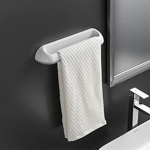 AUSTY Hand Towel Bar Self Adhesive Wall Mounted Bathroom Towel Holder Kitchen Dishcloth Storage Rod, ABS Material, 28cm