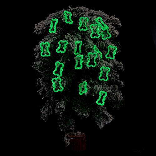 12 Pieces Silicone Dog Tags Silencer Dog Name Tag Silencer Pet Tag Silencer Glow in The Dark Glow Silencer to Quiet Noisy (Bone Shape)