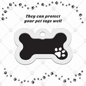 12 Pieces Silicone Dog Tags Silencer Dog Name Tag Silencer Pet Tag Silencer Glow in The Dark Glow Silencer to Quiet Noisy (Bone Shape)