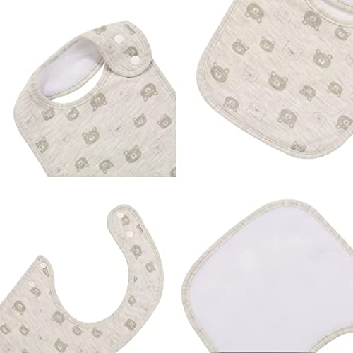 6 Pack Baby Cotton Bibs Absorbent for Drooling Teething