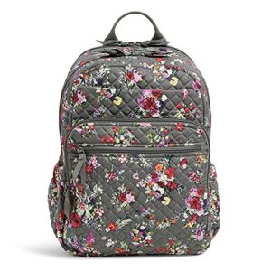vera bradley women's cotton xl campus backpack, hope blooms - recycled cotton, one size