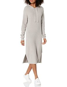 the drop women's claudia cuddle hoodie midi dress, porpoise, m