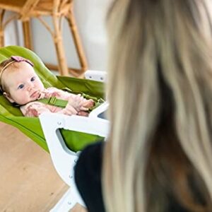 Joovy Nook NB High Chair Featuring Four-Position Adjustable Swing Open Tray, 3-Position Reclining Seat, and Front Wheels - Southern Sea Otter National Park Foundation Edition, Greenamole