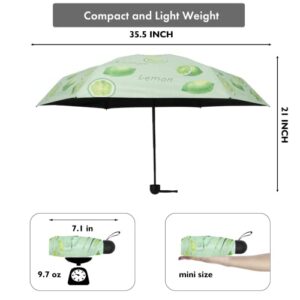 Xiuying Feng Mini Travel Umbrella, Small Compact Portable Umbrella for Sun and Rain, Windproof Parasol with 99% UV Protection for Women and Men