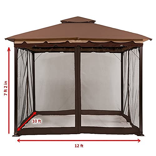 ABCCANOPY 10x12 Gazebo Mosquito Netting Walls