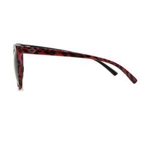 Sofia Vergara x Foster Grant Women's Sofia Sunglasses Cat Eye, Black and Red Leopard, 55 mm