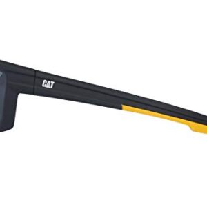 Caterpillar Men's Motor Polarized Sunglasses Rectangular, Rubberized Matte Black, 62 mm