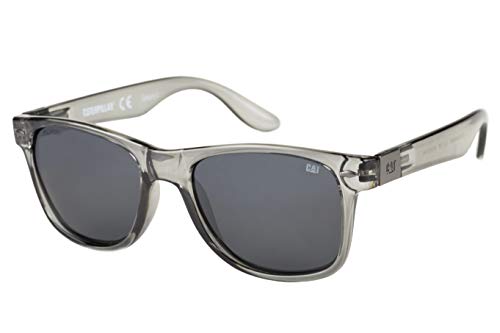 Caterpillar Blinding Polarized Sunglasses Square, Gloss Gray Crystal, 54 mm