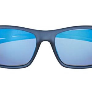 Caterpillar Men's Coder Polarized Sunglasses Square, Matte Navy Crystal, 60 mm