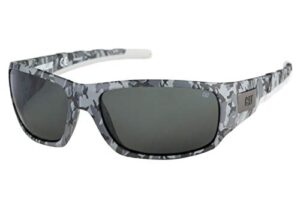 caterpillar men's coffer polarized sunglasses rectangular, matte camo, 63 mm