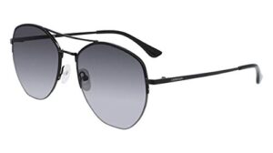 calvin klein women's ck20121s pilot sunglasses, black, 57/17/140