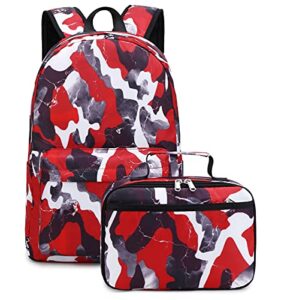 jianya boy/girl school backpack set camouflage bookbags school bags for elementary middle school