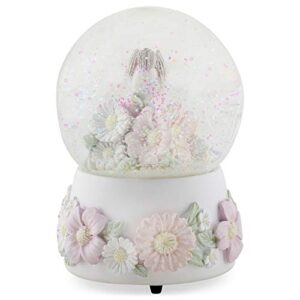 Chickadee Flowers Pastel Musical Snow Globe Plays Tune You are My Sunshine