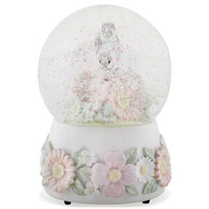 Chickadee Flowers Pastel Musical Snow Globe Plays Tune You are My Sunshine