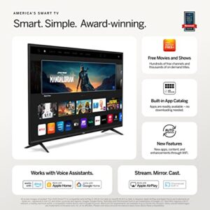 VIZIO 40-inch D-Series Full HD 1080p Smart TV with AMD FreeSync, Apple AirPlay and Chromecast Built-in, Alexa Compatibility, D40f-J09, 2022 Model