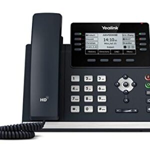 Yealink T43U IP Phone, 12 VoIP Accounts. 3.7-Inch Graphical Display. Dual USB 2.0, Dual-Port Gigabit Ethernet, 802.3af PoE, Power Adapter Not Included (SIP-T43U) (Renewed)