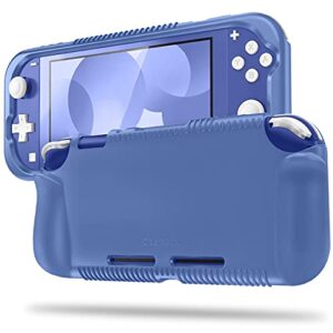 fintie case for nintendo switch lite 2019 - soft silicone [shock proof] [anti-slip] protective cover with ergonomic grip design for switch lite console (navy blue)