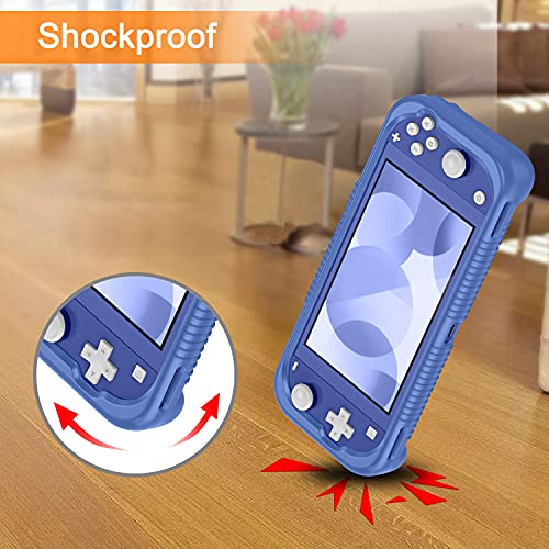 Fintie Case for Nintendo Switch Lite 2019 - Soft Silicone [Shock Proof] [Anti-Slip] Protective Cover with Ergonomic Grip Design for Switch Lite Console (Navy Blue)