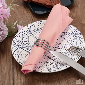8Pcs Napkin Ring Kitchen Table Set - Silverware Napkin Rings for Table Setting Kitchen Table Thanksgiving Napkin Rings - Napkin Holder Kitchen Set Dining Table for Wedding Dinner Table Decor Simple