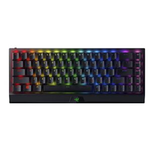 razer blackwidow v3 mini hyperspeed 65% wireless mechanical gaming keyboard: hyperspeed wireless technology - green mechanical switches- tactile & clicky - doubleshot abs keycaps - 200hrs battery life