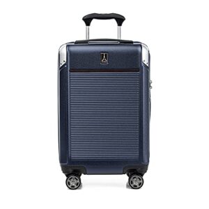 travelpro platinum elite hardside expandable spinner wheel luggage tsa lock hard shell polycarbonate suitcase, true navy blue, carry on 21-inch