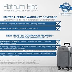 Travelpro Platinum Elite Hardside Expandable Spinner Wheel Luggage TSA Lock Hard Shell Polycarbonate Suitcase, True Navy Blue, Carry on 21-Inch