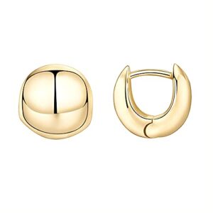 pavoi 14k yellow gold plated 925 sterling silver post ball huggie earrings | women's gold plated earrings | small earrings for women