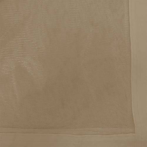 CoastShade Universal Replacement Canopy Mosquito Netting Screen Sidewalls Height 7FT for 8x8 or 10x10 or 10x12 Gazebo Canopy,Beige
