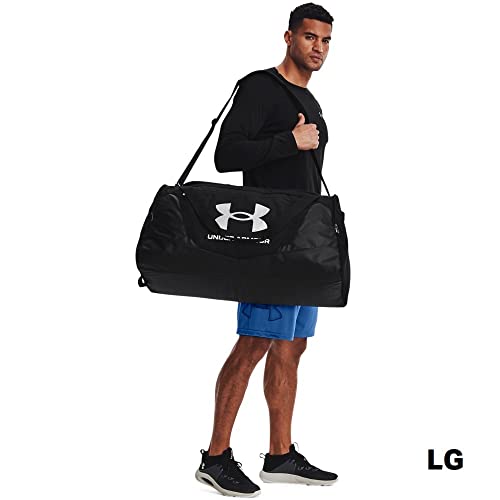 Under Armour unisex-adult Undeniable 5.0 Duffle-Large , Black (001)/Metallic Silver , One Size Fits Most