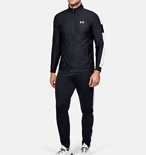 Under Armour Men's UA Twister Full Zip Track Jacket 1347293 (as1, alpha, x_l, regular, regular, Black / White-001, X-Large)