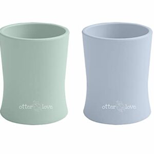 otterlove Silicone Baby & Toddler Training Cup - Pediatric OT Approved - 100% Platinum Pure LFGB Silicone - Unbreakable - Plastic Free - Tiny Cup Perfect for Baby Led Weaning