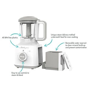 The First Years First Fresh Foods Blender & Steamer 2 in 1 - Baby Food Maker for Healthy Homemade Baby Food – Easy-to-Clean Baby Food Processor – Dishwasher safe –3.5 Cup Capacity