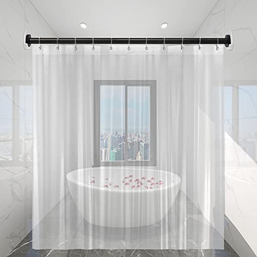 CANRAY Shower Curtain Rod Holders for Wall | Adhesive Shower Tension Rod Mount brackets | No Drilling | Stick On | 2 Pack, White (Shower Curtain Rod Not Included)