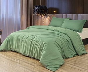 colourful snail duvet cover 2 piece set, ultra soft double brushed microfiber comforter cover with zipper closure and corner ties, twin, green