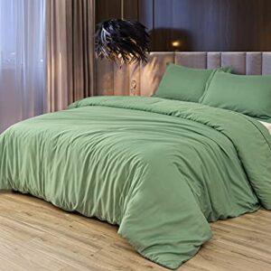 Colourful Snail Duvet Cover 2 Piece Set, Ultra Soft Double Brushed Microfiber Comforter Cover with Zipper Closure and Corner Ties, Twin, Green