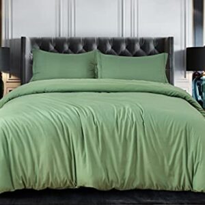 Colourful Snail Duvet Cover 2 Piece Set, Ultra Soft Double Brushed Microfiber Comforter Cover with Zipper Closure and Corner Ties, Twin, Green