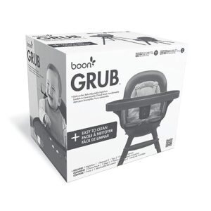 Boon GRUB Adjustable Baby High Chair - Convertible High Chair and Toddler Chair - High Chairs for Babies and Toddlers 6 Months to 6 Years - Dishwasher Safe - Gray