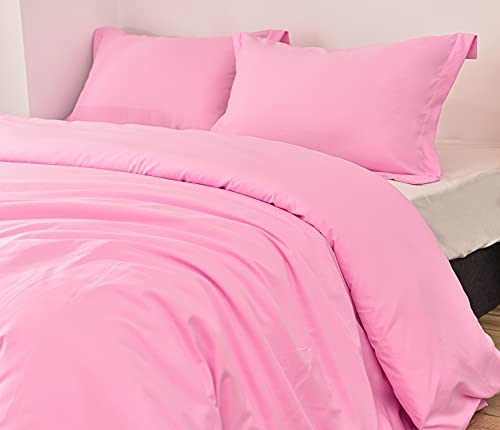 Colourful Snail Duvet Cover 3 Piece Set, Ultra Soft Double Brushed Microfiber Comforter Cover with Zipper Closure and Corner Ties, Queen, Pink