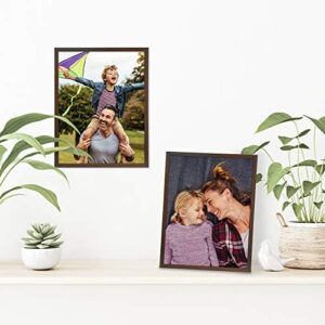 Americanflat 8.5x11 Picture Frame in Mahogany - Thin Border Photo Frame with Shatter Resistant Glass - Horizontal and Vertical Formats for Wall and Tabletop