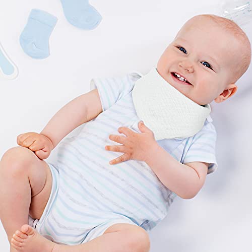 Muslin Baby Bandana Bibs Breathable Baby Drool Bibs, Absorbent Soft Snap Drool Bibs for Baby Girls and Boys, Adjustable Bibs for Newborn 0-24 Months Infant (8 Pieces)